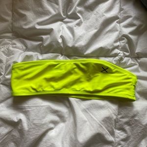 Boutine LA sour yellow strapless top